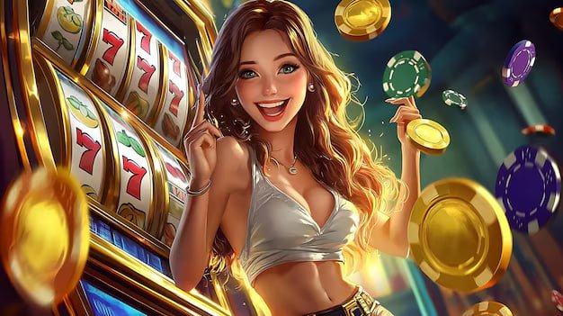 တောက်ပသော Neon မီးရောင်များနှင့် ကြည်လင်သော Slot ဂိမ်းဘုတ်ပြင် မြင်ကွင်း